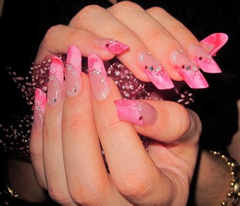 Las uñas acrilicas se forman por la combinación de un polímero en polvo y un liquido especial. Ideas de Manicura Francesa para Uñas Largas - ε Diseños de ...