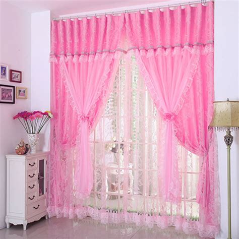 Grommets add a modern and professional finish to any curtain panel. Pink Tulle & Flocking Hanging Curtains Priscilla Light ...