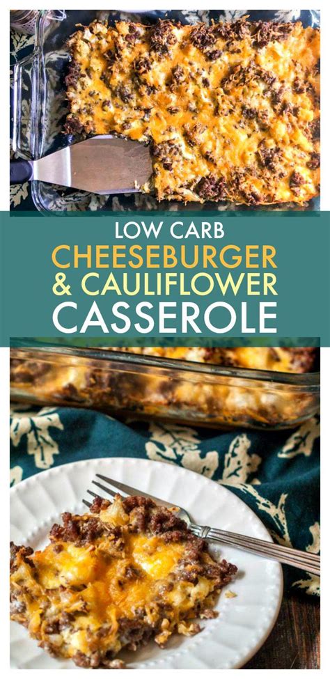 Add this keto dish to your dinner for a meal the whole family will love! Low Carb Cheeseburger & Cauliflower Casserole - pure low ...