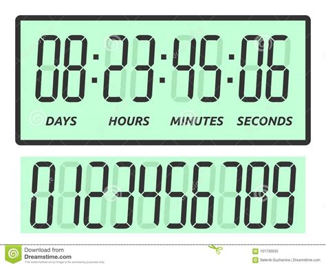 Days, Hours, Minutes, Seconds Stock Vector - Illustration of minutes ...
