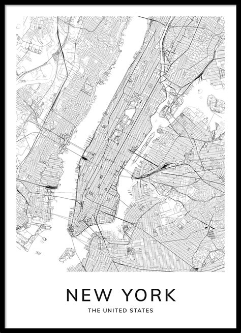 The data used to create this map comes from openstreetmap and is under creative commons 2.0 license. New York Map Poster - MILLY STUDIO