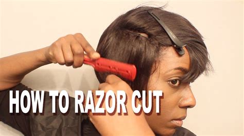 Shaving with a cut throat razor takes extra care and attention. How to Razor Cut a Short Wig Detroit Style + Wig Sale ...