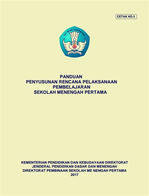 Smk negeri 1 tamanan bondowoso jl. Panduan dan Contoh Penyusunan RPP SMP/MTs Kurikulum 2013 ...