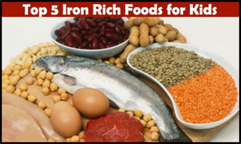 Start solid foods, containing iron, from around 6 months of age. Top 5 Iron Rich Foods for Kids