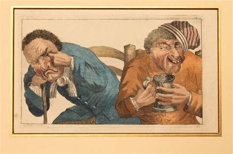 a-very-rare-georgian-engraving,-which-depicts-two-grotesque-drunkards-one-laughing,-the-other