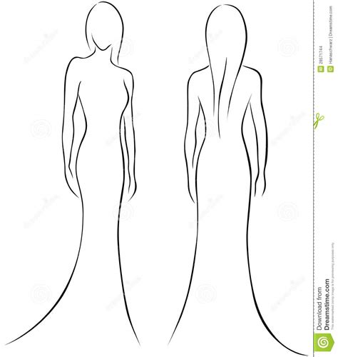 Below you can find human body outlines for male and female so you can easily design one in just few seconds. Woman outline stock photo. Image of woman, front, white ...