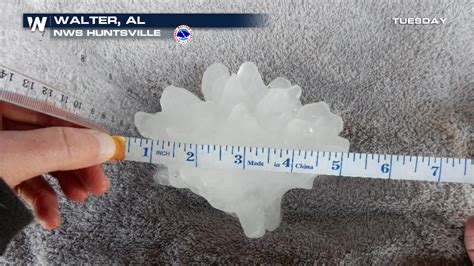 Heavy hail turned some neighbourhoods white and flooding shut down intersections after a heavy downpour shortly after 6 p.m. Hail This Week in Alabama may be a State Record ...