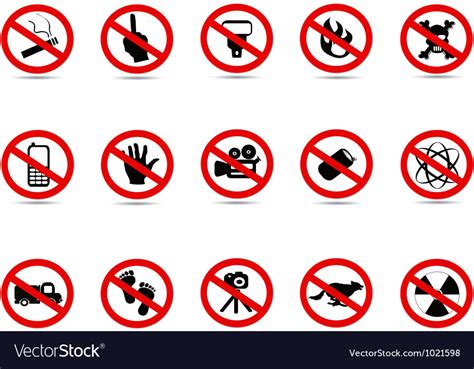 Free prohibited sign vector download in ai, svg, eps and cdr. Set of prohibited sign Royalty Free Vector Image