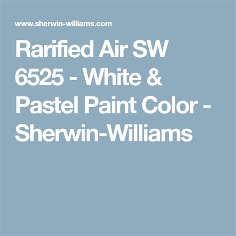 Maybe you would like to learn more about one of these? Rarified Air SW 6525 - White & Pastel Paint Color ...