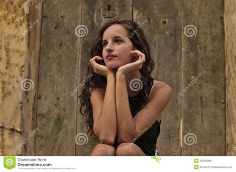 Girl dreaming of something stock image. Image of dreaming - 46365869