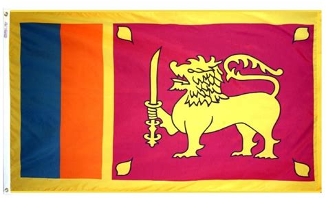 Gold fringe is the traditional way to display an indoor. Buy 3 x 5' Sri Lanka Flag | Flag Store USA