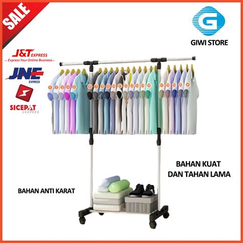 Jemuran lipat model x t :150 cm x l: STAND HANGER ANTI KARAT SIMPLE Z1M0 SERBAGUNA GANTUNGAN ...