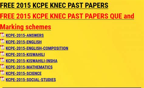 To get kcpe results 2021 by sms send an sms with your index number to 20076 for safaricom, airtel, and orange networks. FREE 2015 KCPE KNEC PAST PAPERS » KCSE REVISION