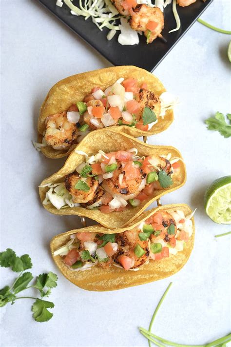 Root beer marinated shrimp tacos. 10 Minute Grilled Shrimp Tacos {Low Cal, GF, Paleo} - Skinny Fitalicious®