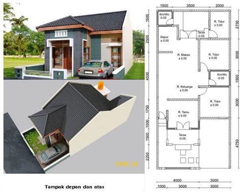 Denah rumah minimalis 3 kamar 1 lantai. Gambar Denah Rumah Minimalis 1 Lantai 3 Kamar Tidur - Jasa ...