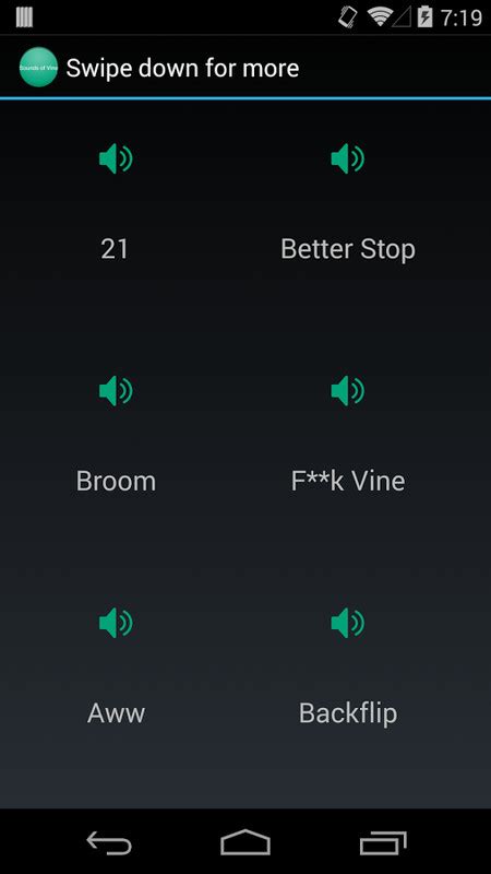 Make setting changes on your phone. Sounds of Vine - Soundboard Free Android App download ...