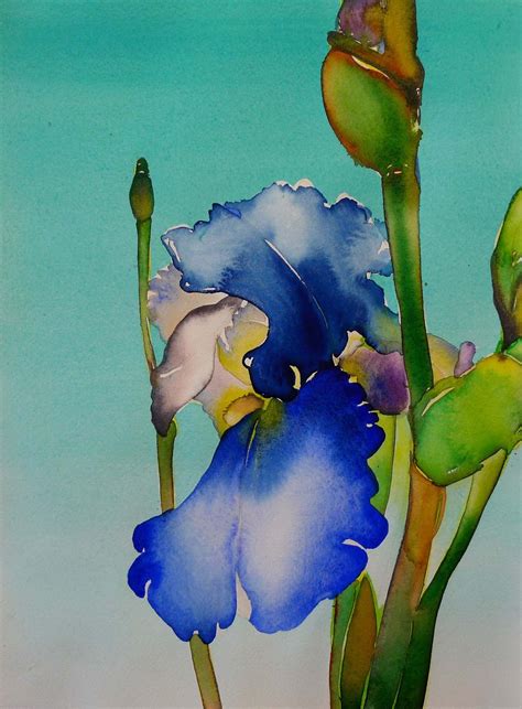 You can watch two video tutorials for this one, the flower and then how i did the background. Iris Tutorial | Iris painting, Floral painting, Flower ...