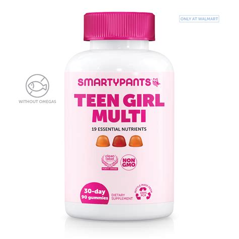Best vitamin supplements for teenage girls'. SmartyPants Teen Girl Multi Vitamin, 90ct - Walmart.com ...