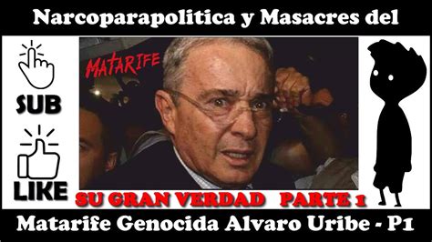 Álvaro uribe vélez(nació el 4 de julio de 1952 en medellín, antioquia) es un político y abogado colombiano que fue elegido presidente de la república de colombia en 2002, y reelegido en 2006. Narcoparapolitica y Masacres del Matarife Genocida Alvaro ...