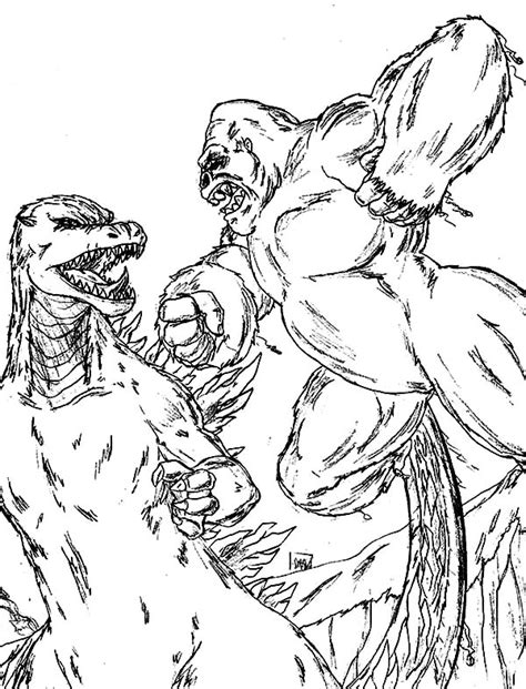 Some of the coloring page names are king kong vs godzilla 1962 movie coloring, king kong vs godzilla coloring color luna, godzilla versus king kong coloring color luna, godzilla vs king ghidora coloring, godzilla vs king kong coloring, baixar imagem de godzilla para colorir desenhos para, godzilla para colorir. King Kong Vs Godzilla Coloring Pages : Color Luna