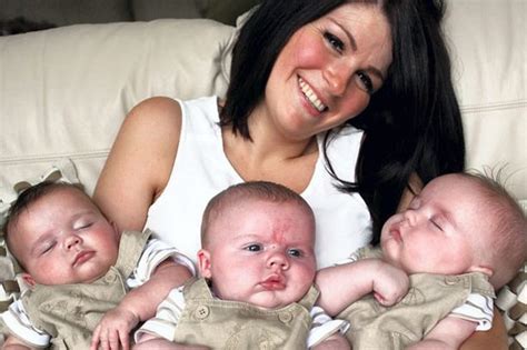 Although my boys are fraternal triplets (non identical triplets or trizygotic triplets), but they do look extremely similar. Proud mum cradles incredibly rare non-identical triplets ...