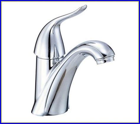 The problem is that the sink pivots on it's center, and over time this makes the large nut loose. Moen Bathroom Sink Faucet Loose Handle - Bathroom : Home ...