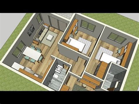 2furnish and switch on the lights. 3D Plan Simple With 3 Bedrooms | Small House Design Idesa ...