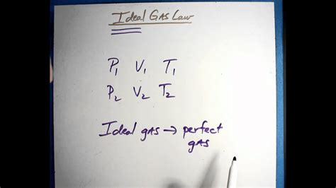 Lower pressure is best because then the average. Ideal Gas Law vid1 - YouTube