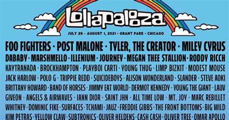 Maybe you would like to learn more about one of these? Lollapalooza 2021 lineup announced