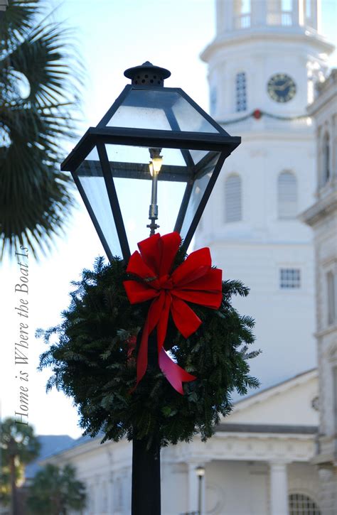 Do you find christmas lamp post decoration ideas. A Return to Historic Charleston, SC | Christmas lamp post ...