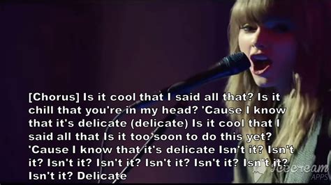 Share your videos with friends, family, and the world Delicate By Taylor Swift Video Karaoke/Lyrics Duet - YouTube