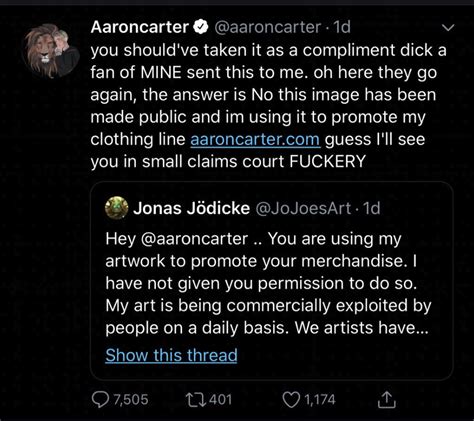 Ok, so i was at the grocery store, and i saw brownie macaroni kid cuisine. Aaron Carter Gets Called Out For Using People's Artwork To ...