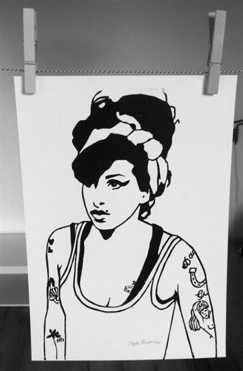 My tattoo gallery, the best tatoo galleries on the internet!. Amy Winehouse - lino print | Lino print, Linocut, Prints