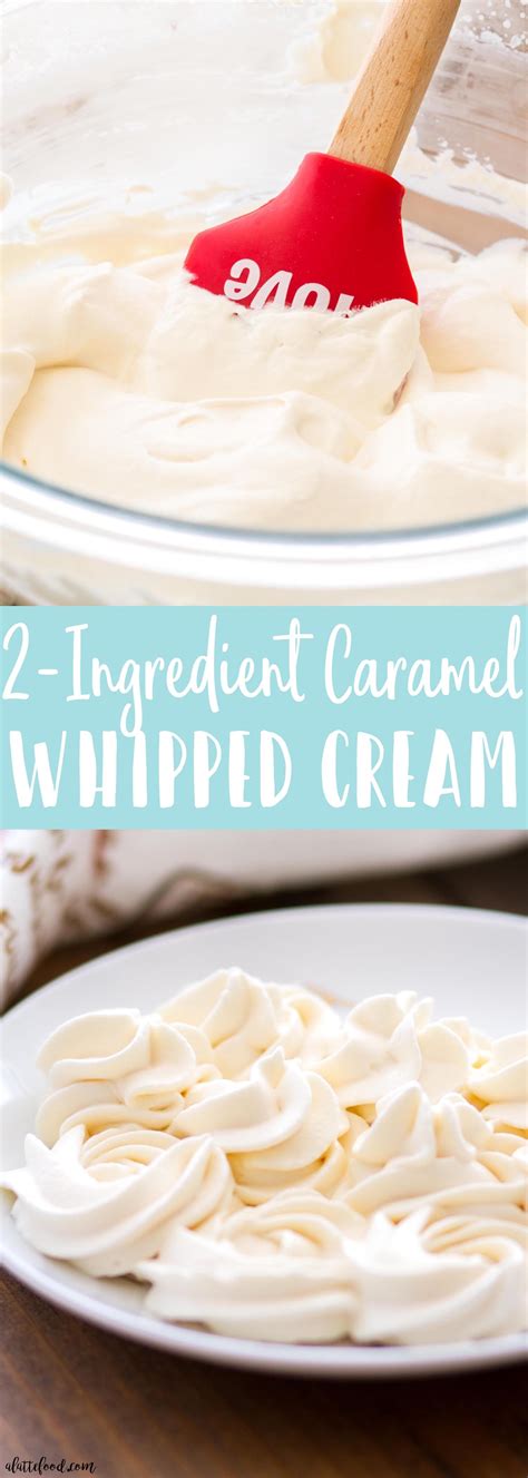 Whipping cream contains 30% butterfat, while heavy whipping cream contains about 36%. (2-Ingredient) Caramel Whipped Cream -- This homemade ...
