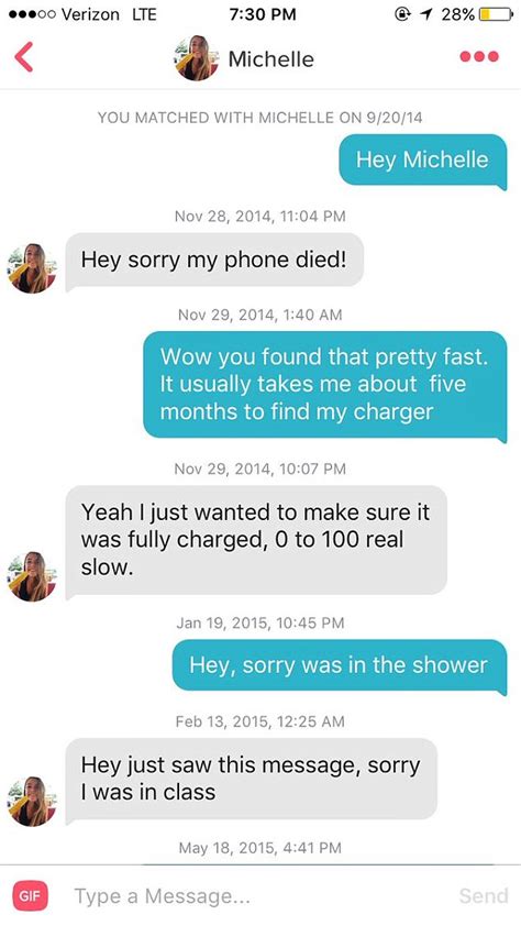 Sending the perfect tinder first message is not as hard as people make it out to be. Tinder matches have been in a conversation for three years ...