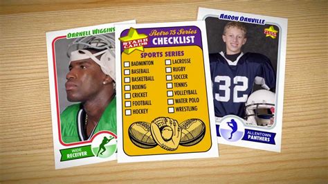 Click on a card detail page to see historic prices and values for all different grades. Make Your Own Football Card (Starr Cards Retro 75) - YouTube