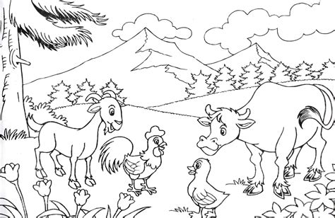 Gambar pemandangan desa yang mudah di gambar. 23 Gambar Mewarnai Pemandangan Alam Terbaru 2018 Pedia ...