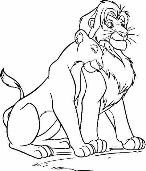 Simba and nala and timon is there too. Simba And Nala Coloring Pages - Coloring Home