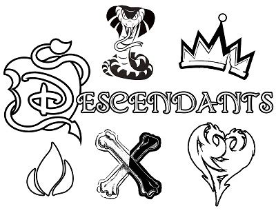 Ausmalbilder benjamin blümchen zum drucken ausmalbilder barbie und ihre schwestern the official facebook destination for disney's descendants! Desenho de Símbolos dos Descendentes para colorir ...