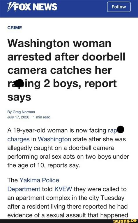 She did, however, buy her daughter a $25 breast binder, which became a treasured possession. FOX NEWS Washington woman arrested after doorbell camera ...