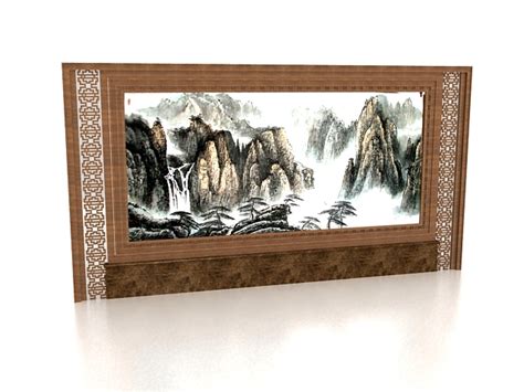 Match them with the top quality. Decorative painting feature wall 3d model 3ds max files ...