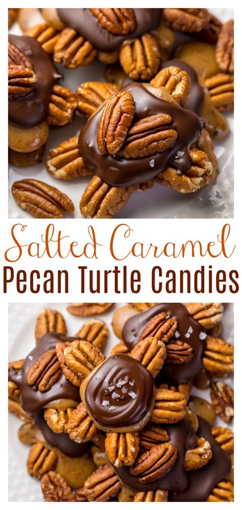 This caramel turtle pie recipe features a graham crumb crust, topped with caramel sauce, chopped pecans and a creamy chocolate layer. Easy Dark Chocolate Salted Caramel Pecan Turtles