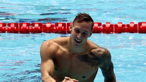 The united states' caeleb dressel put up his fastest time — and the fastest time — of 2021 in the first semifinal of kolesnikov blasted out in 22.52, a bit ahead of dressel's 22.55 midway split, and he. International Swimming League | Caeleb Dressel in ...