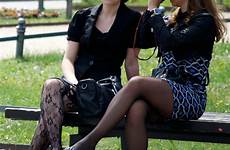 pantyhose outdoors tights heels dress skirt women girl elegant park flats dressed visit fashion strength inner
