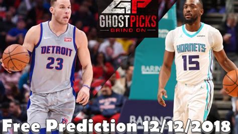 Do not miss pistons vs hornets game. NBA Detroit Pistons vs Charlotte Hornets ATS Prediction 12/12/2018 - YouTube