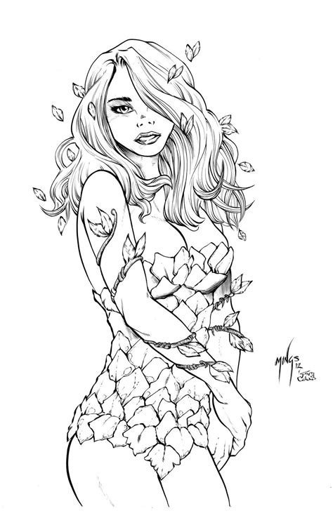 Back > gallery for > sexy fairy coloring pages for adults. Poison Ivy | Coloring books, Fairy coloring pages ...