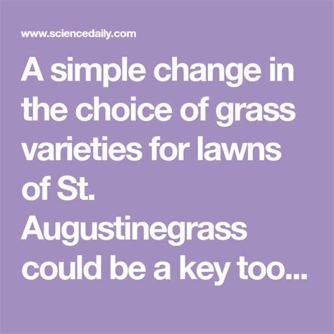 Problems with pests tend to change with the seasons. Mixing grass varieties may reduce insect infestations in ...