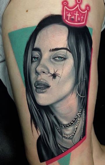 Billie eilish shows off her hip tattoo for the first time in british vogue cover shoot. Best 17 Billie Eilish Fan Tattoos - NSF - Music Magazine