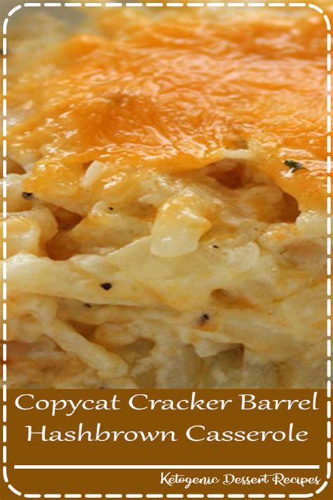 Cracker barrel's version is thick and creamy, seasoned to perfection with the flavors of glorious pork fat shining through. Copycat Cracker Barrel Hashbrown Casserole - Cooking ...