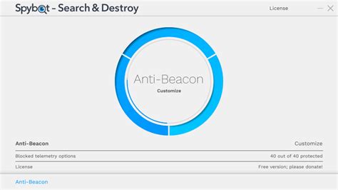 The most common release is 1.5, with over 98% of all installations currently using this version. Spybot Anti-Beacon - Spybot Anti-Malware and Antivirus ...